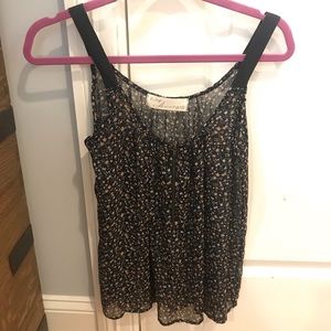 Floral sheer tank top